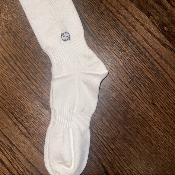Gucci x Adidas Logo Knee Sock White & Black Men Sz S, M, L Authentic Made Italy - Picture 4 of 7